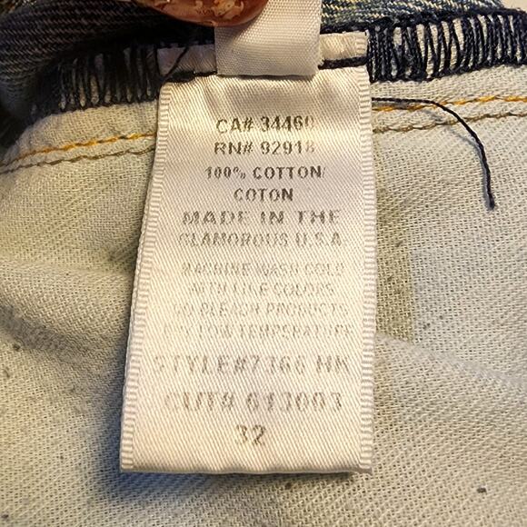 Juicy Couture Jeans Womens 32 Bootcut/Flared Bling y2k 90s - Picture 6 of 10